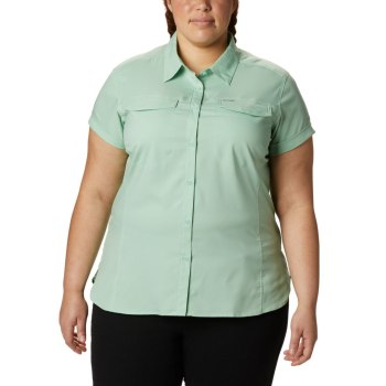 Columbia Overhemd Dames, Silver Ridge Lite Short Sleeve Plus Size Mintgroen, 32HARMFVS